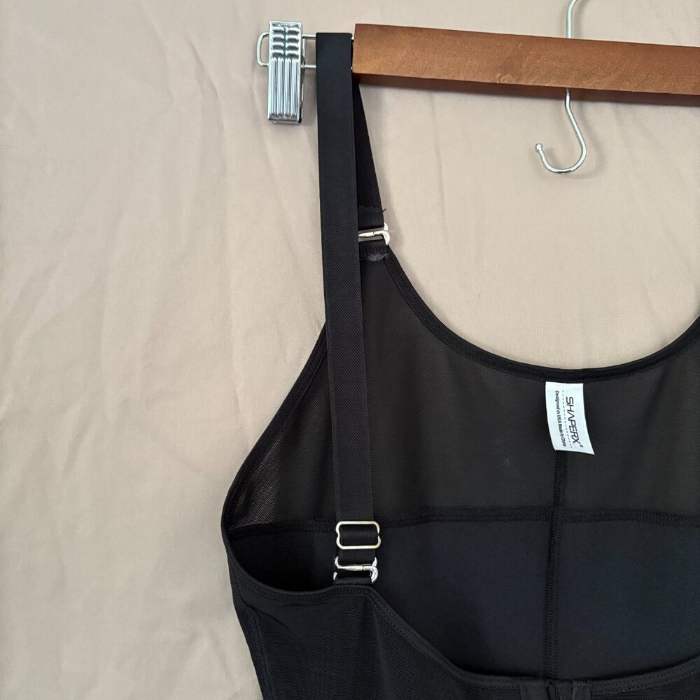 Shaperx Womens Black Open Bust Bodysuit/Fajas Tummy Control Size XL - Picture 6 of 12